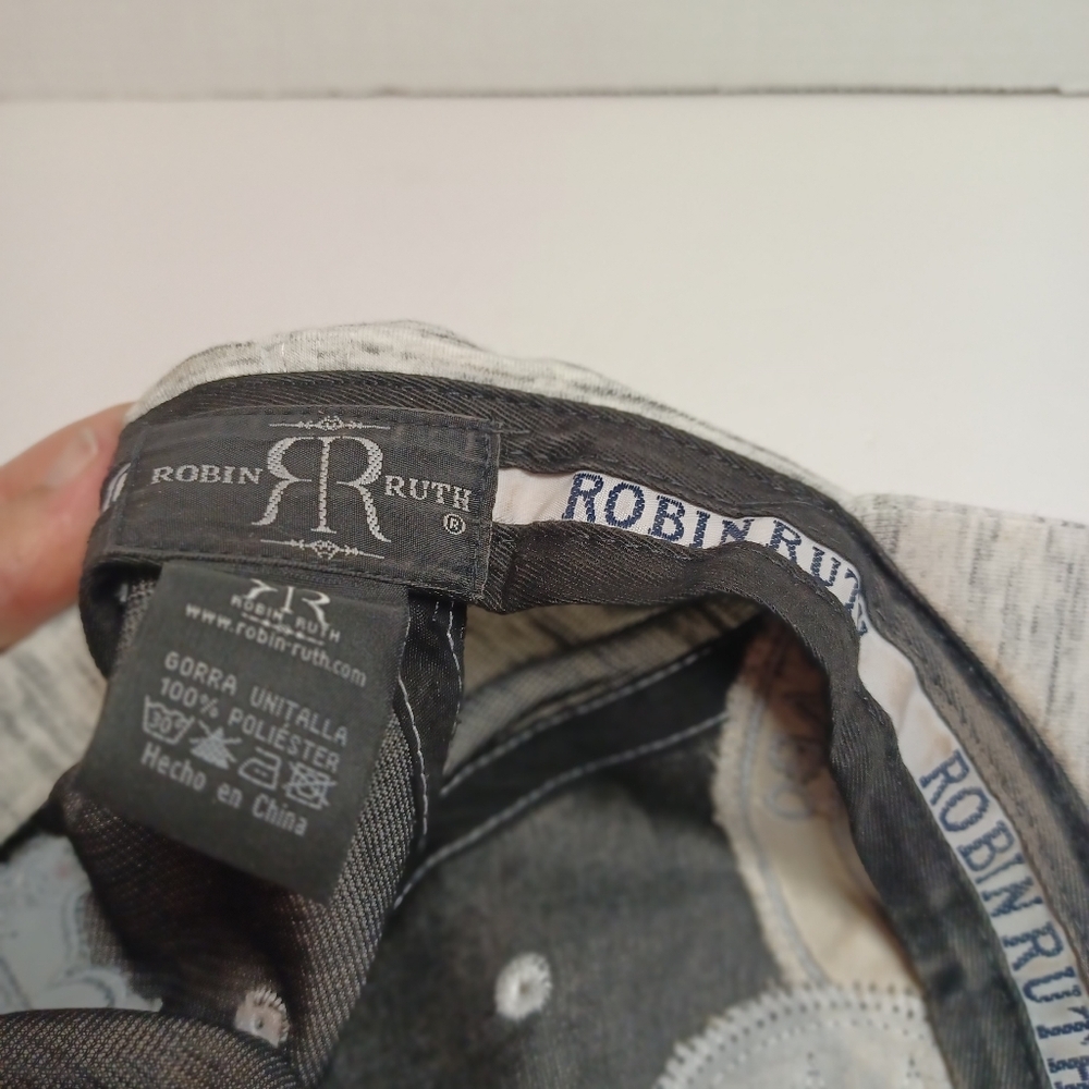 Cabo Baseball Style Hat Robin Ruth Grey Strap Back Great Condition - Picture 8 of 10